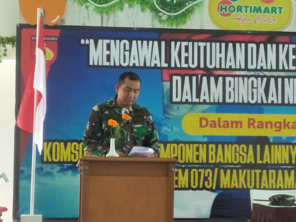 Kasrem 073/Makutarama Secara Resmi Buka Acara Komsos dengan Komponen Bangsa